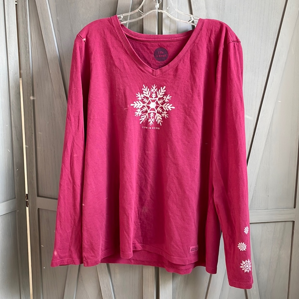 Long sleeved Life is Good tee